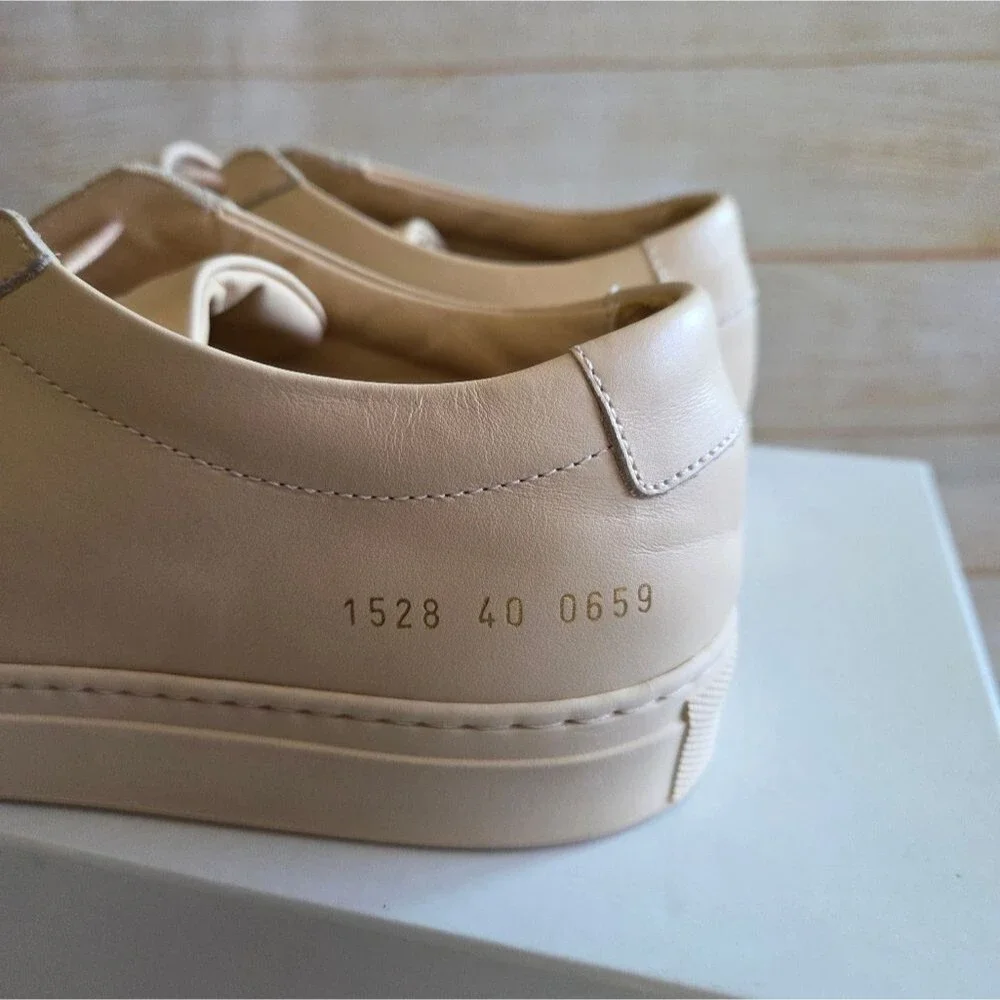 Common Projects Achilles Low Sneakers Nude Size 40 Made In Italy Unisex